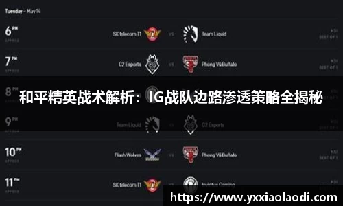 和平精英战术解析：IG战队边路渗透策略全揭秘